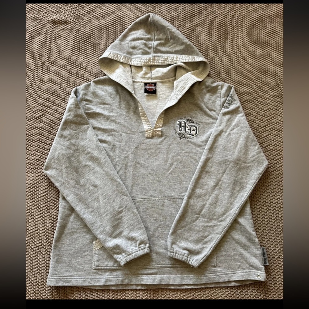 Harley-Davidson Light Gray Pullover Hoodie